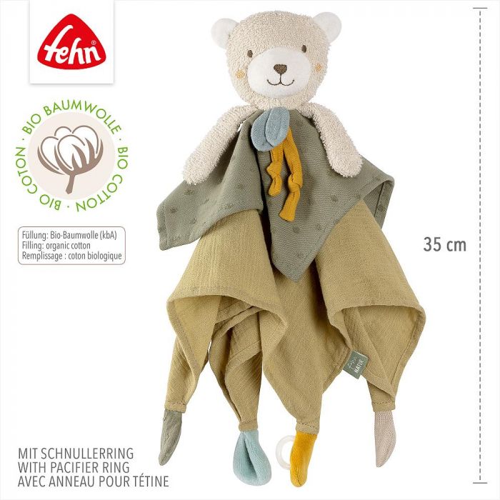 Fehn Nature Bear Comforter, made with Bio Cotton - Image 2