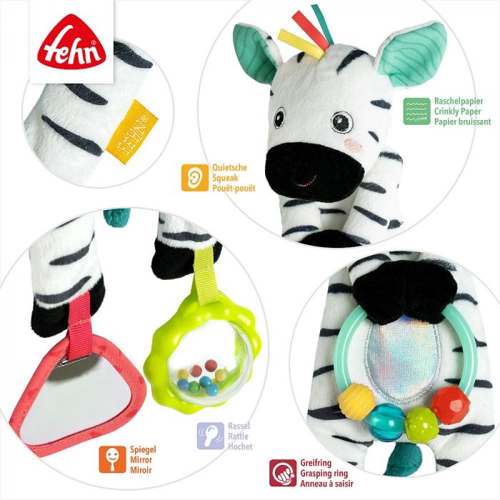 Fehn Zebra Bean Bag Soft Toy - Image 6