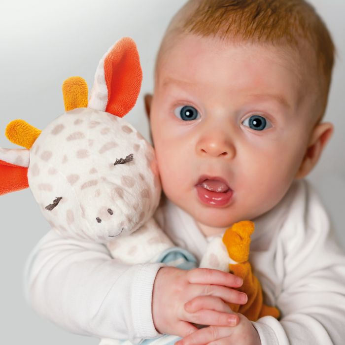 Fehn Giraffe Night Light - Soft Cuddly Toy with Multi-Color Glow - Snooze Mode & Washable - Ideal Newborn Gift - Image 2