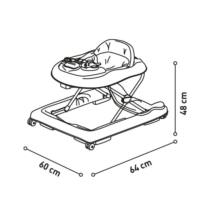 Asalvo Baby Walker - Pink Elephant - Image 3