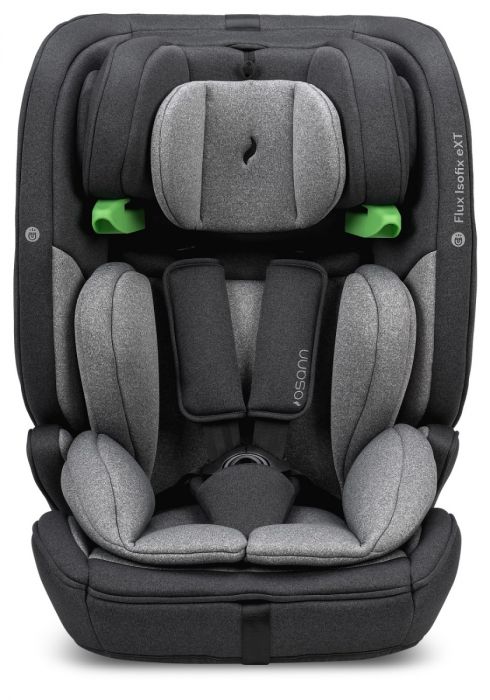 Osann Flux Isofix eXT i-Size Booster Seat - Secure Full Harness Up to 6 Years & 23 kg with NEW Sensor for Easy Installation - Universe Grey - Image 2