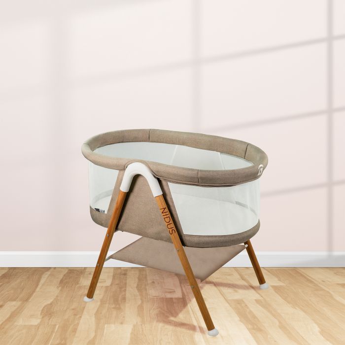 Asalvo Nidus Mini Cot / Bed-side Crib - Beige - Image 4