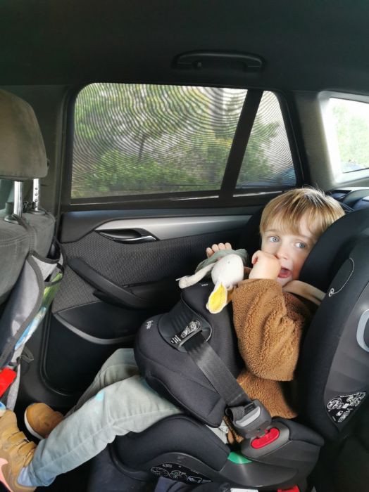 Tineo Car Back Seat Window Sunshade - Set of 2 "Sock" Cover Shades - Image 8