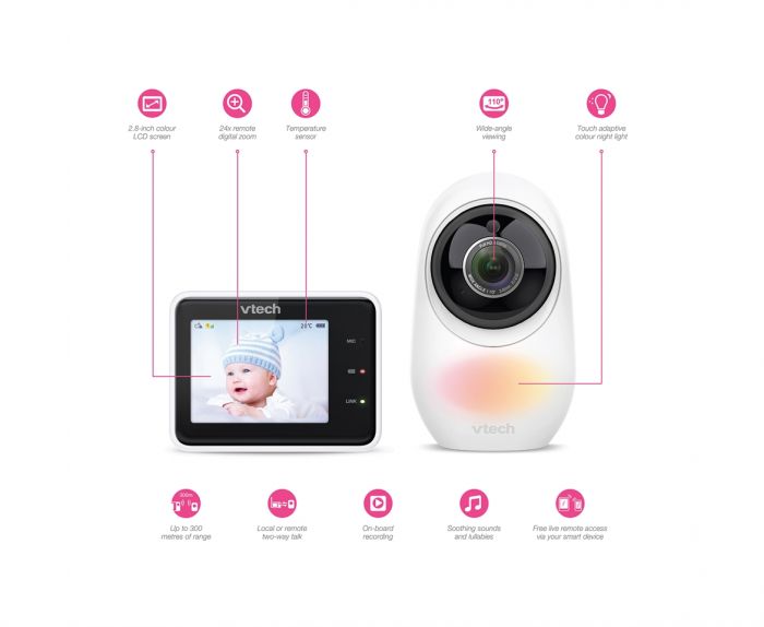 VTECH RM2751 2.8" Full HD Smart Video Baby Monitor - Image 3