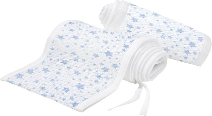 BreathableBaby Mesh Cot Bed Liner – Classic Collection – Fits 4 Sides – Safe Anti-Bumper Design – Twinkle Blue - Image 4