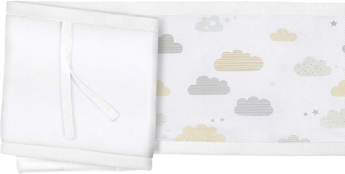 BreathableBaby Mesh Cot Bed Liner – Classic Collection – Fits 4 Sides – Safe Anti-Bumper Design – Cloud 9 - Image 4