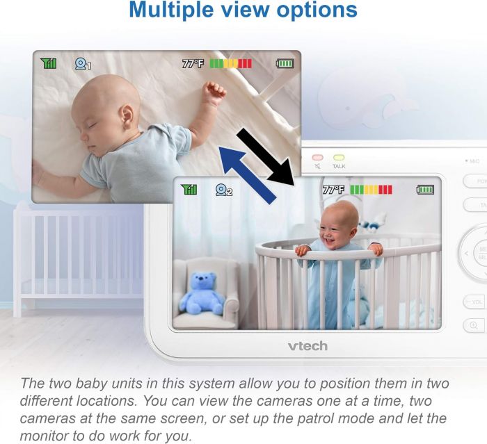 VTech VM5463 5 Inch Night Show Projection Video Baby Monitor - Image 9