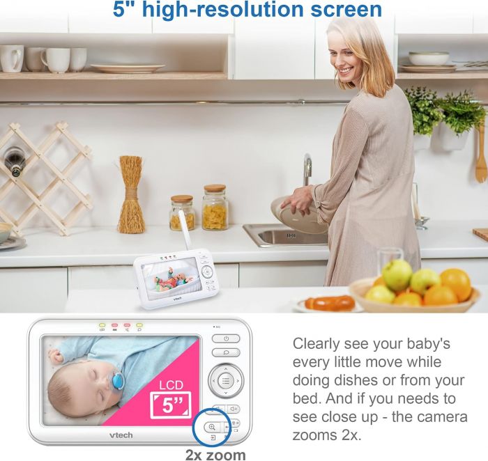 VTech VM5463 5 Inch Night Show Projection Video Baby Monitor - Image 10