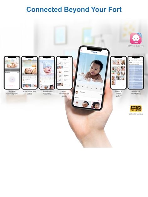 VTech Smart Video RM5766HD 5 inch WiFi Pan & Tilt Baby Monitor - Image 5