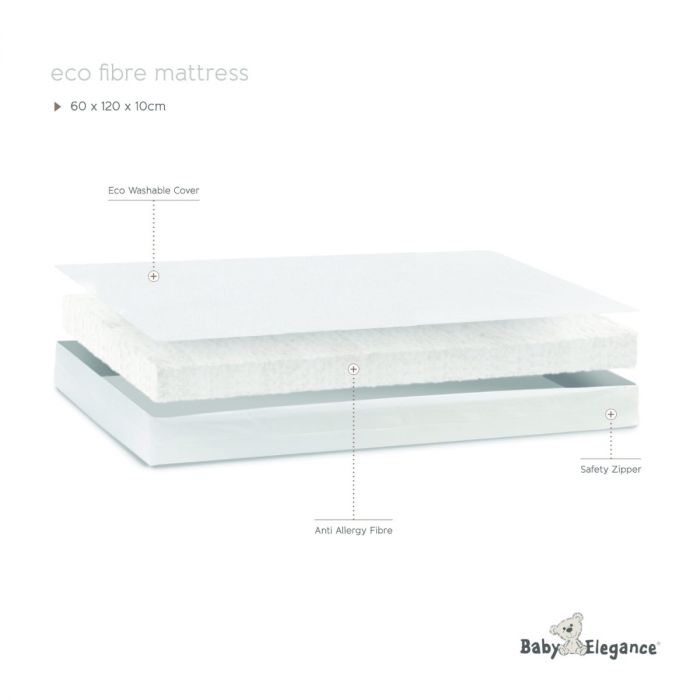 Baby Elegance Eco Cot Mattress - 60 x 120cm - Image 2
