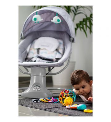 Asalvo Kahlo Grey Baby Bouncer - From Birth to 3 Years - Image 2