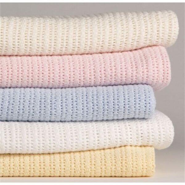 Cellular Baby Blankets for Cot, 100% Soft Cotton - pink only
