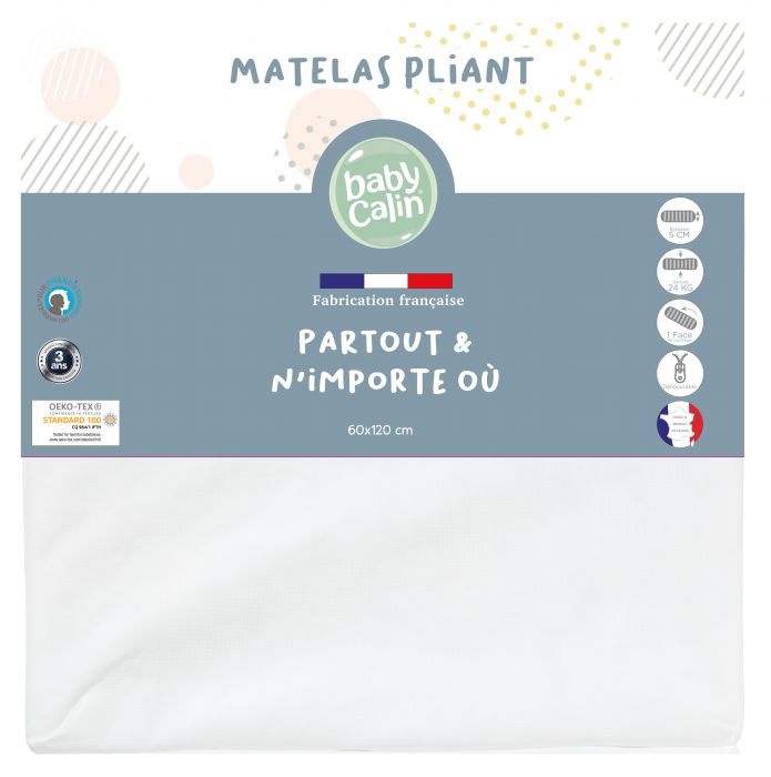 Babycalin Folding Cot Mattress 120 x 60cm - Image 3