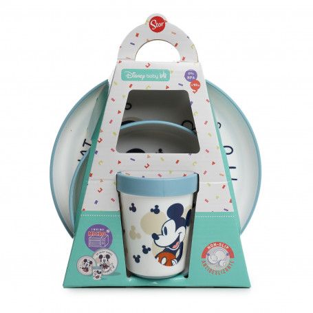 Disney Baby Mickey Mouse Mealtime Set – Includes Bowl, Plate, and Cup