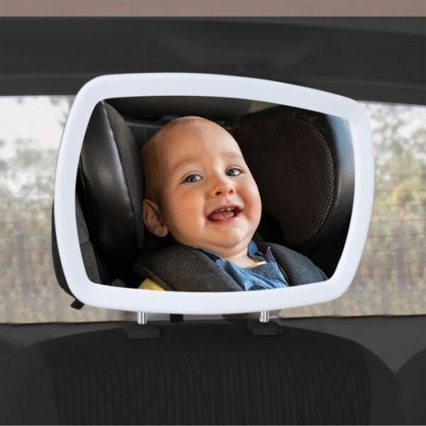 Asalvo LED Baby Car Mirror for Day and Night