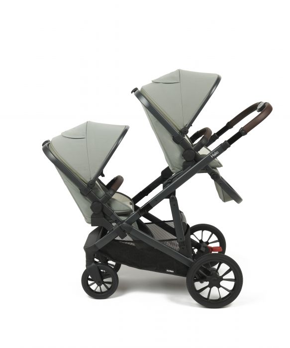 Babylo Zummi Halo Travel System (includes seat unit, carrycot, car seat adaptors, seat liner, organiser, cupholder & rain cover) - Sage Green - Image 15