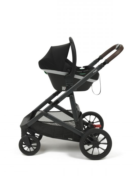 Babylo Zummi Halo Travel System (includes seat unit, carrycot, car seat adaptors, seat liner, organiser, cupholder & rain cover) - Sage Green - Image 7