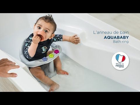 Thermobaby Aquababy Baby Bath Seat Ring with Toys - Grey - Image 3