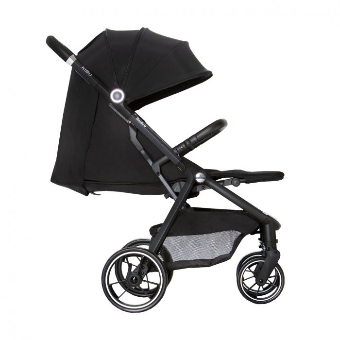 Asalvo Kibu Lightweight Stroller (Birth to 22 kg) + FREE Osann Footmuff - Black - Image 4