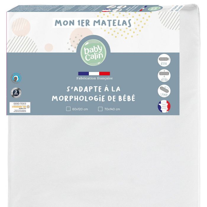 Babycalin First Cot Mattress – 60 x 120 cm, Made in France - Image 2