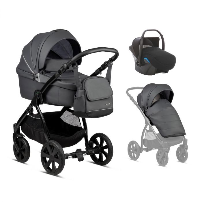 Noordi FJORDI 3 IN 1 Travel System - Leather Finish Shadow Grey - Image 9