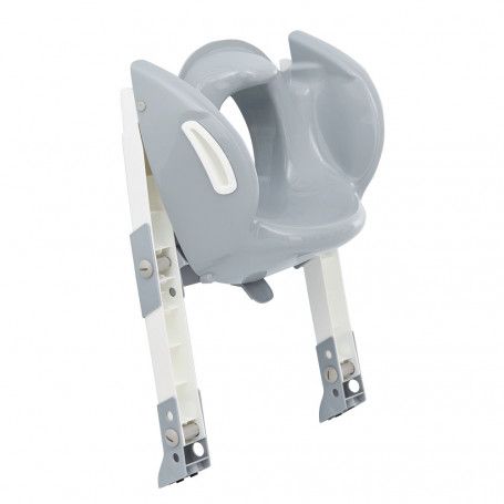Kiddyloo Toilet Trainer with Step – Adjustable & Foldable Seat – Grey - Image 6