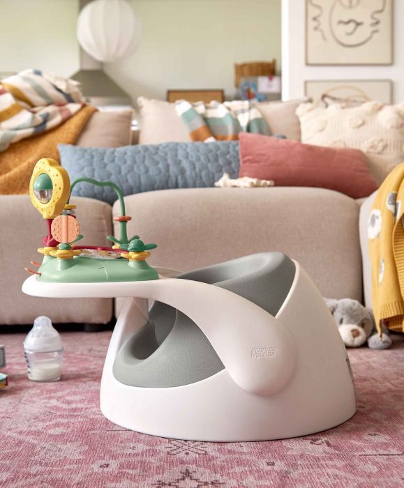 Mamas & Papas Snug Floor Seat with Activity Tray - Pebble Grey - Image 4
