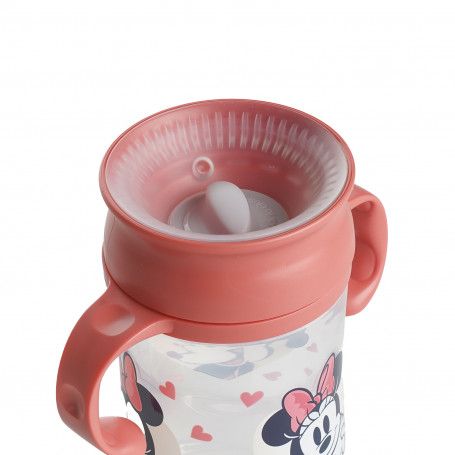 Disney Baby Minnie 360° Trainer Cup with Lid – Leak-Proof Baby Drinking Cup with Handles (395ml) - Image 3