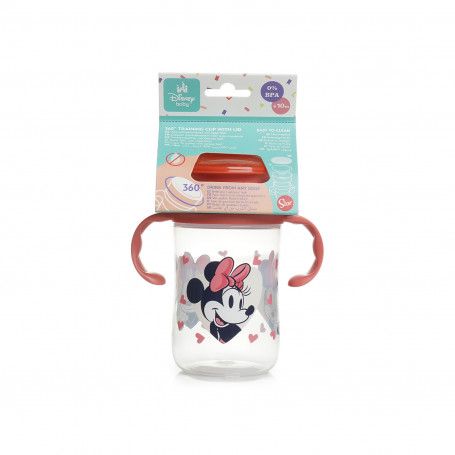 Disney Baby Minnie 360° Trainer Cup with Lid – Leak-Proof Baby Drinking Cup with Handles (395ml) - Image 2