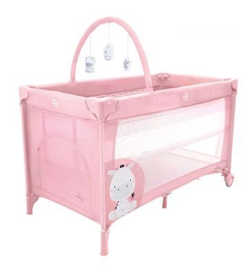Asalvo Travel Cot Complete Duo - Baby Giraffe Pink - Image 3