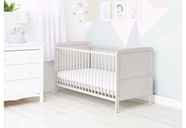 Baby Elegance Travis Cot Bed & FREE Mattress - Grey