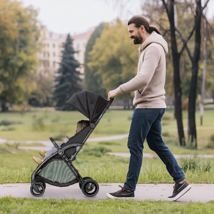 Asalvo Plis Plas Lightweight Travel Stroller (Birth to 15 kg) - Black - Image 8