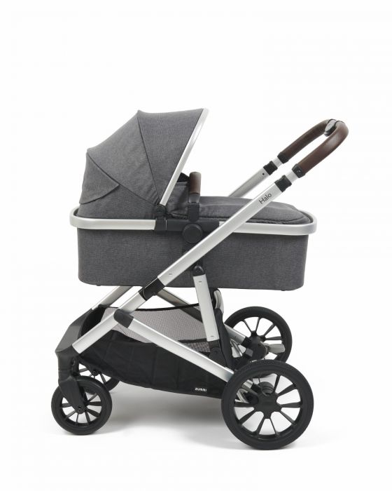 Babylo Zummi Halo Travel System (includes seat unit, carrycot, car seat adaptors, seat liner, organiser, cupholder & rain cover) - moon - Image 5