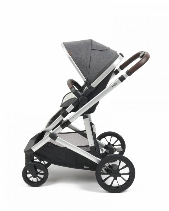 Babylo Zummi Halo Travel System (includes seat unit, carrycot, car seat adaptors, seat liner, organiser, cupholder & rain cover) - moon - Image 3